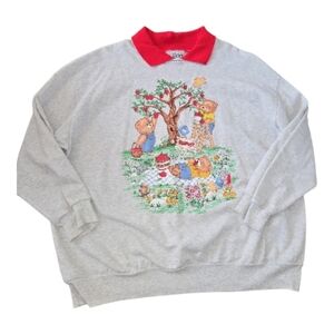 Vintage Basic Editions Gray Apple Picking Crewneck Size XXL